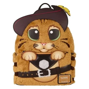 Loungefly - Shrek Puss In Boots Cosplay Faux Fur Mini-Backpack