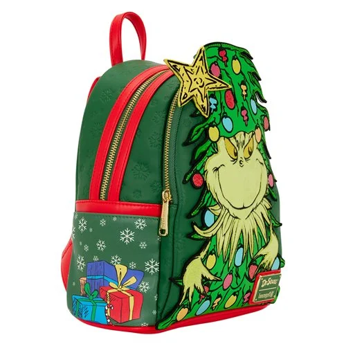 Loungefly - Dr. Seuss Grinch Holiday Tree Light-Up Mini-Backpack - Image 3