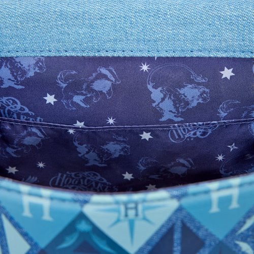 Loungefly - Harry Potter Houses of Hogwarts Denim Crossbody Bag - Image 4