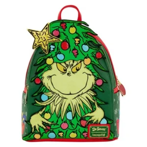 Loungefly - Dr. Seuss Grinch Holiday Tree Light-Up Mini-Backpack