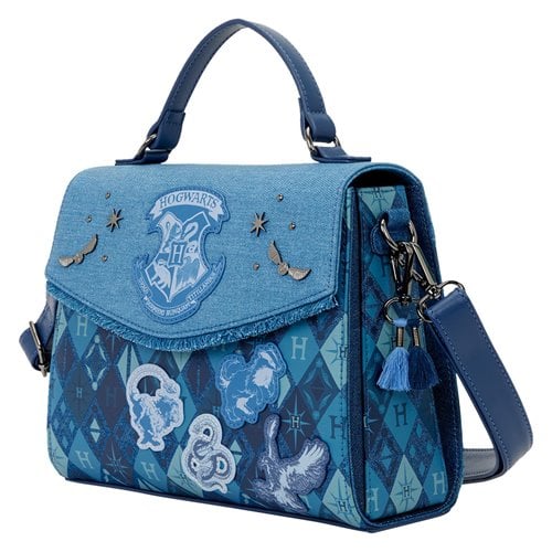 Loungefly - Harry Potter Houses of Hogwarts Denim Crossbody Bag - Image 2