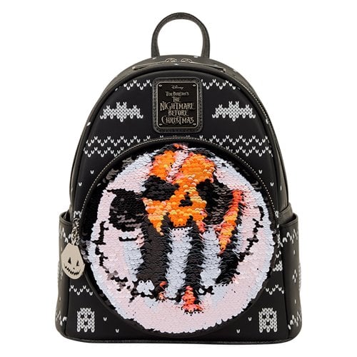 Loungefly - The Nightmare Before Christmas Jack Skellington Reversible Sequin Mini-Backpack - Image 3