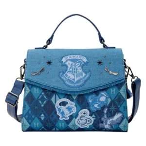 Loungefly - Harry Potter Houses of Hogwarts Denim Crossbody Bag