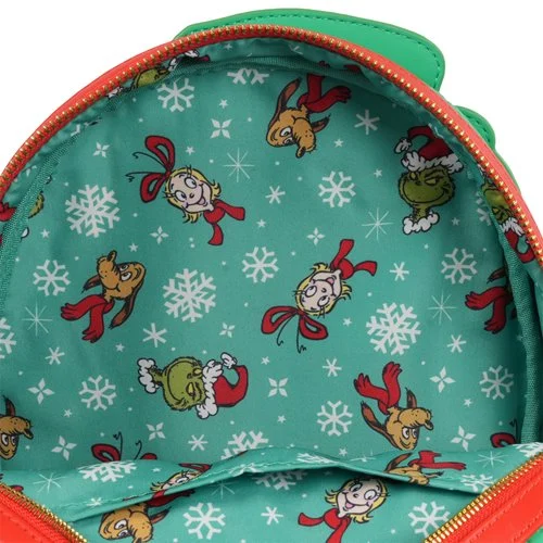 Loungefly - How the Grinch Stole Christmas Grinch Christmas Sweater Mini-Backpack - Entertainment Earth Exclusive - Image 5